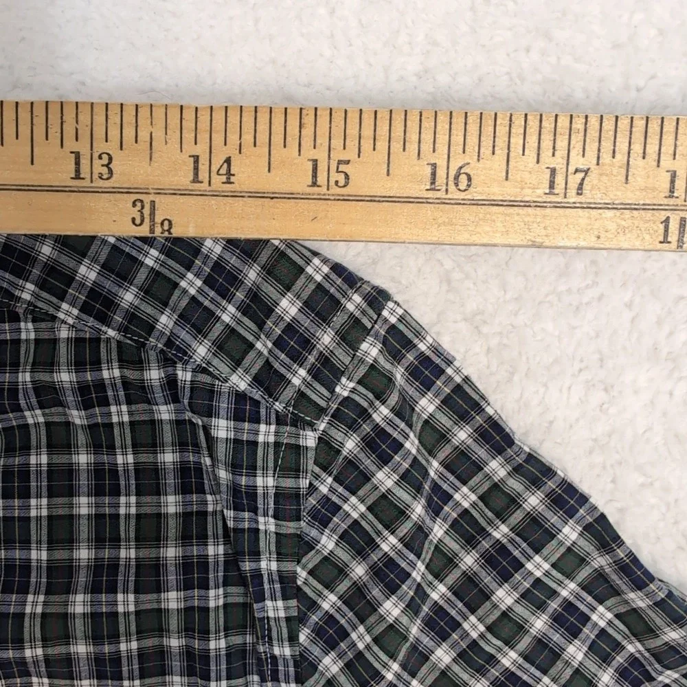 Polo Ralph Lauren Kid L 14-16 Multi Check Plaid L/S Button Down‎ Natural Stretch